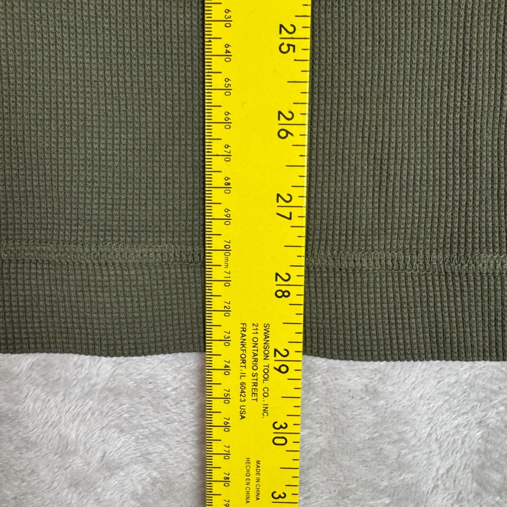 NWOT American Giant Mens Thermal Long Sleeve Crew Tee XL Green Made in USA - Picture 12 of 12